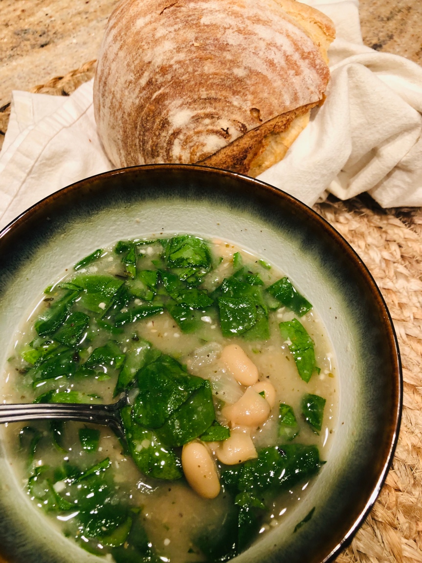 Garlicky White Bean And Spinach Soup in the I-pot
